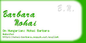 barbara mohai business card